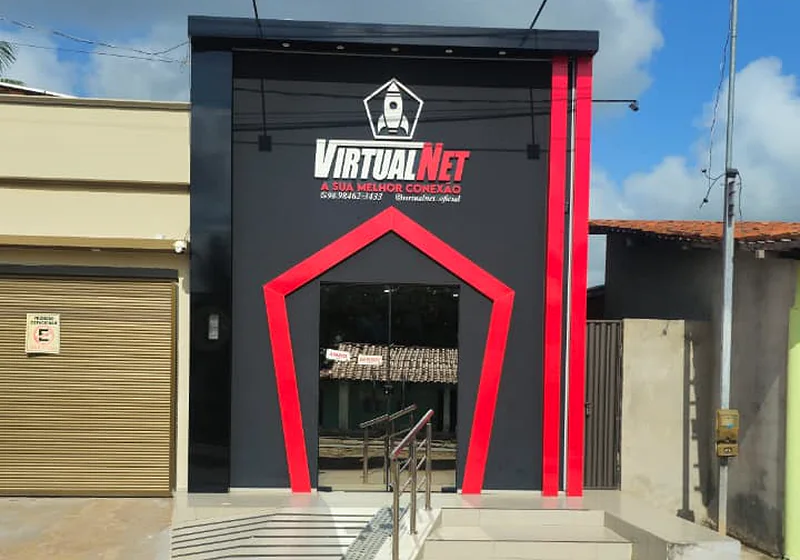 Fachada da VirtualNet Telecom em Satubinha, Maranhão
