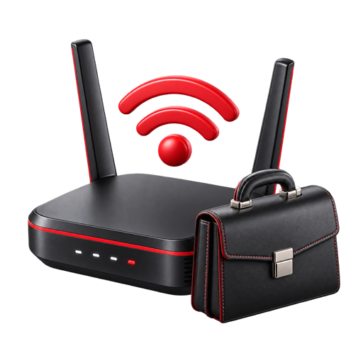 Ícone 3D de roteador para internet empresarial